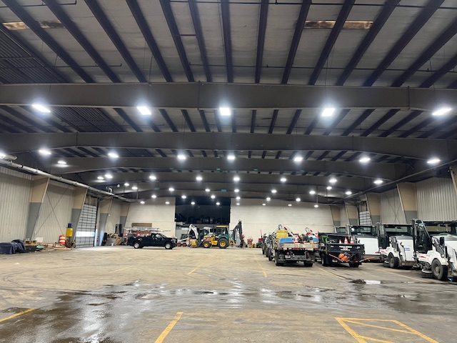 bird netting in warehouse